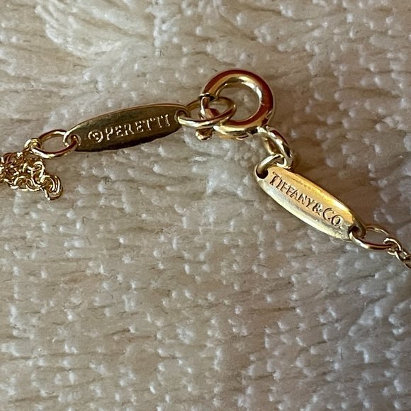 Rare TIFFANY & CO. x Elsa Peretti Lapis Lazuli Touchstone Disc 18k Necklace - Picture 8 of 9